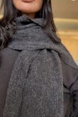 Bute Textured Weave Stretch Scarf Chocolate /50=
